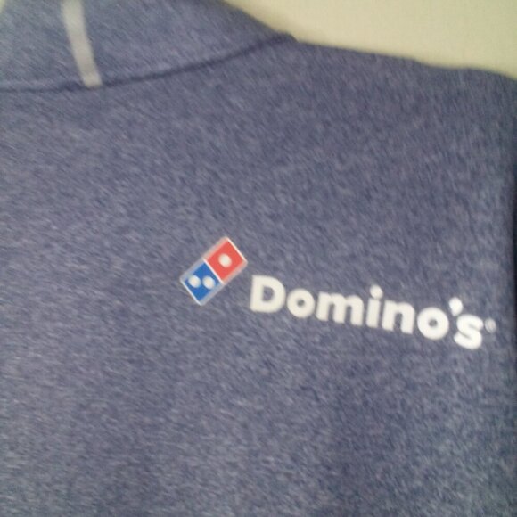 Domino's Pizza Polo Shirt M Men Short Sleeve Logo Pocket Gray - Picture 14 of 14